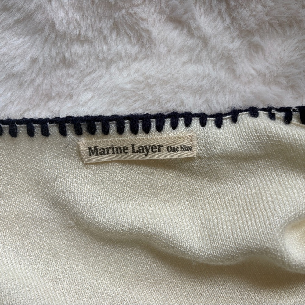 Marine Layer Wrap Poncho Kimono Cardigan Cream Stripes Desert Cabin Western OS - Picture 4 of 7